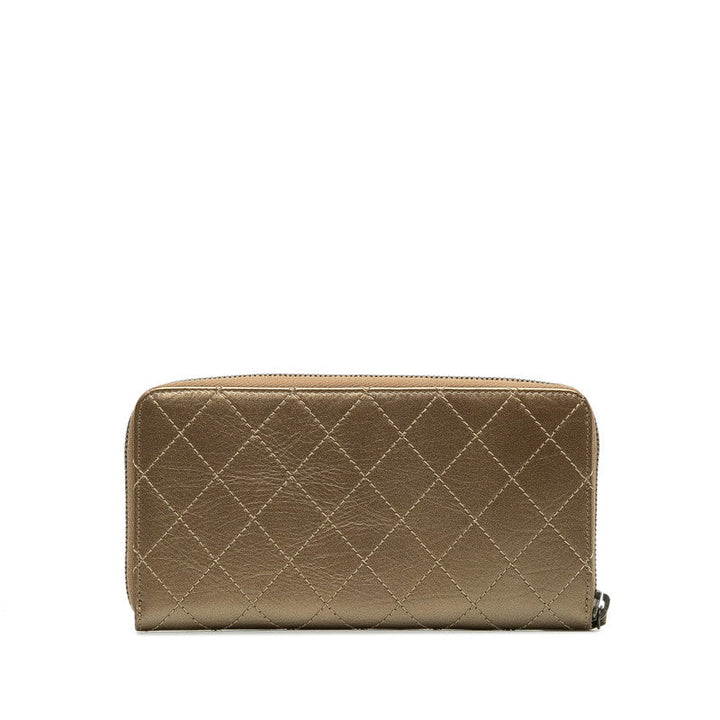 Top Quality Chanel Matrace Long Wallet Gold Leather Lady Chanel