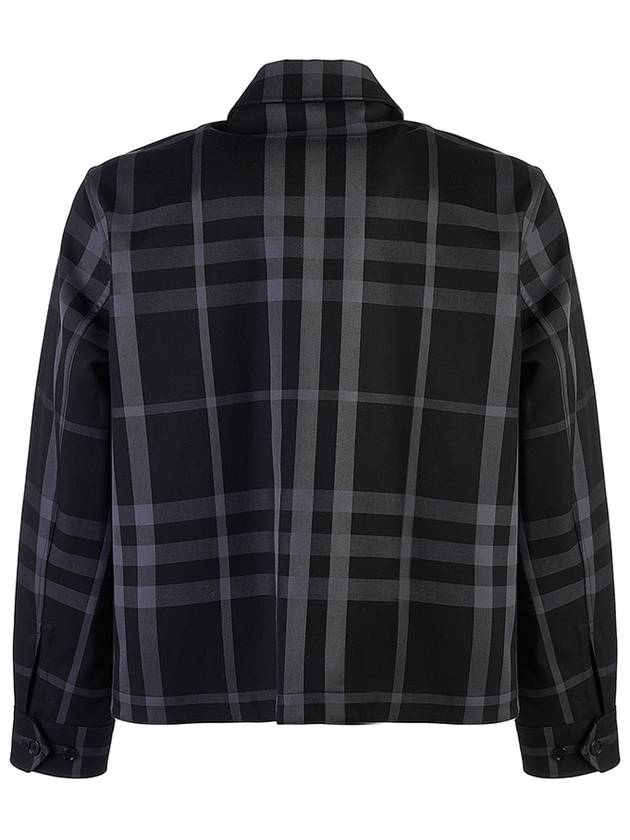 Burberry Check Reversible Harrington Jacket Mid Grey