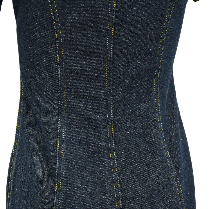 Top Quality Chanel Denim Dress Navy #36