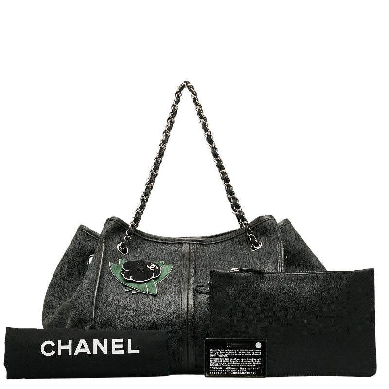 Top Quality Chanel Shoulder Bag Leather/Nuback Black Green  and Gentlemen