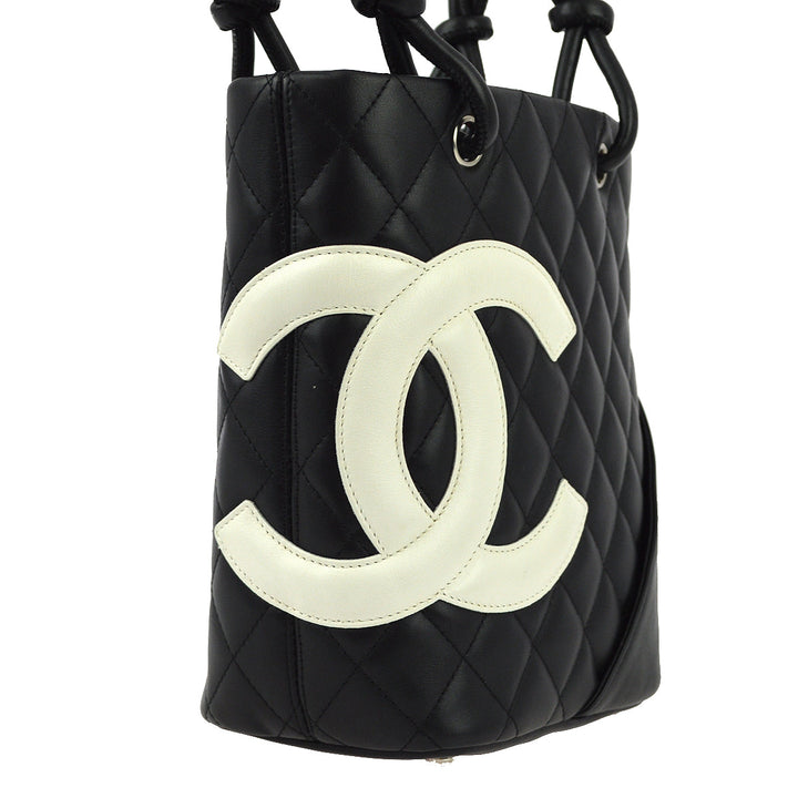 Top Quality Chanel Black Calfskin Cambon Ligne Tote Handbag