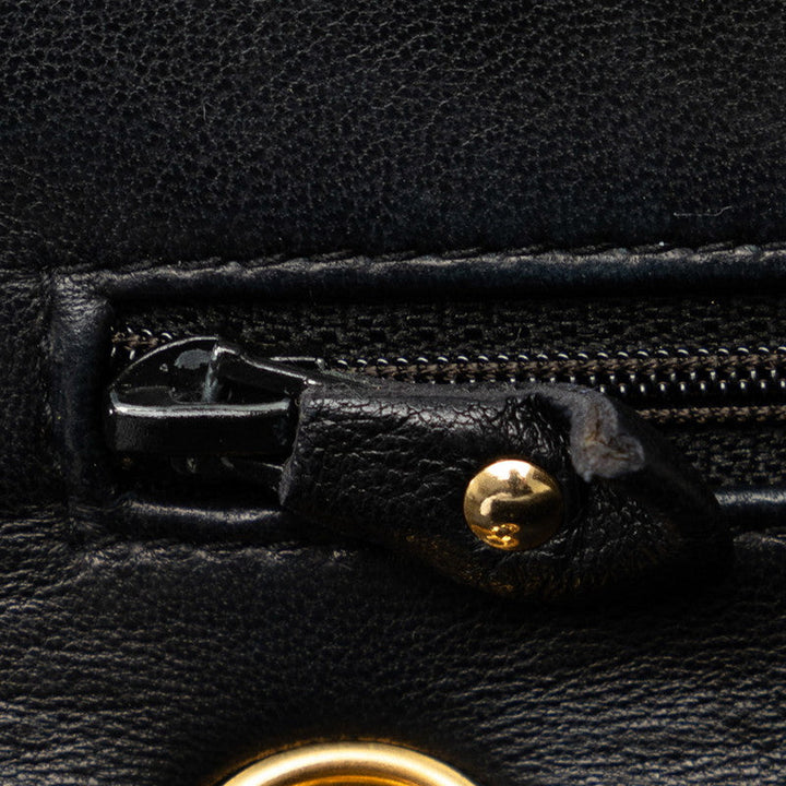Top Quality Chanel Mattress Double Flat Chain houlder Bag No. 2 Black Gold   CHANEL