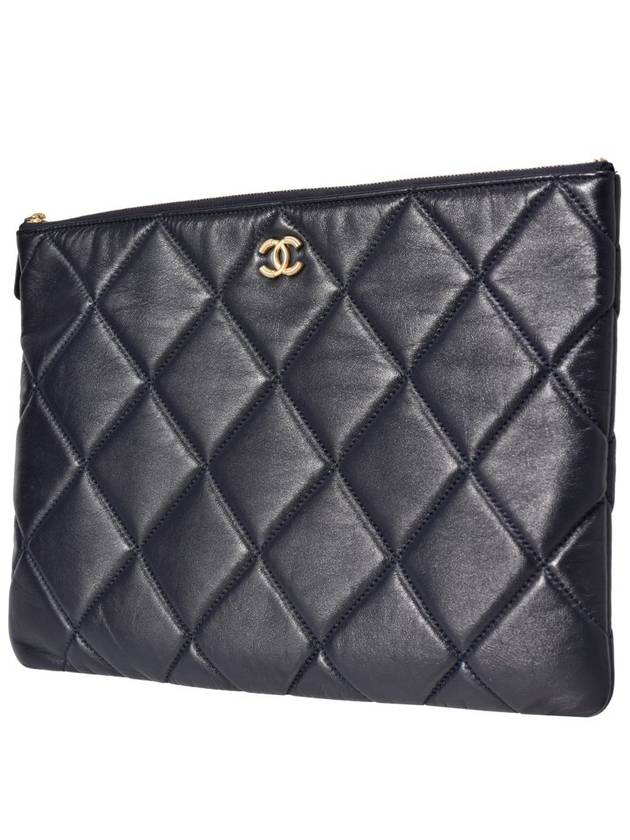Women s Big Quilted Navy Clutch No 28 Chanel