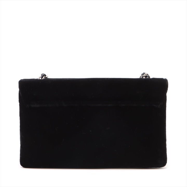 Top Quality Chanel Camelia Belbet X Leather Chain Shoulder Bag Black Silver G