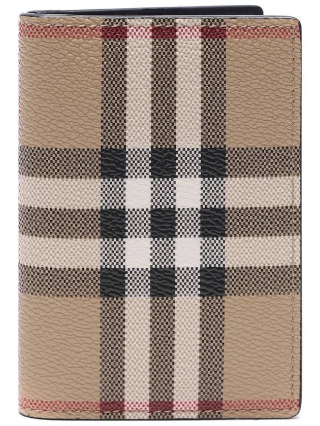 Burberry Vintage Check Folding Card Wallet Beige