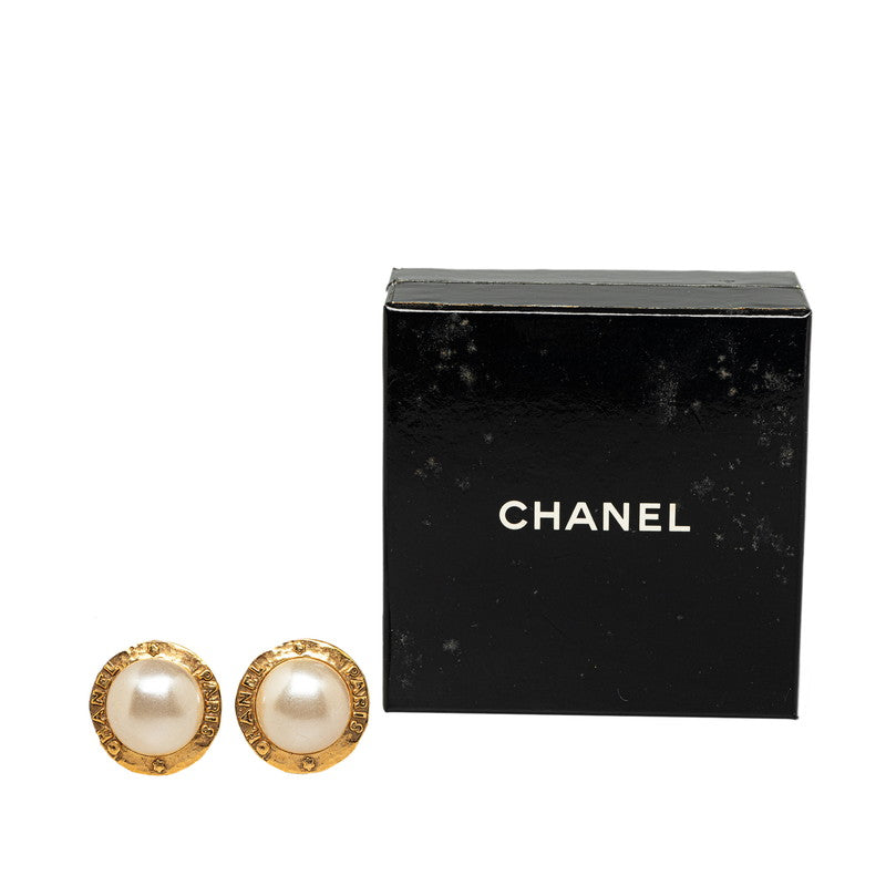 Top Quality Chanel Vintage Logo Earrings G Pearl  Chanel