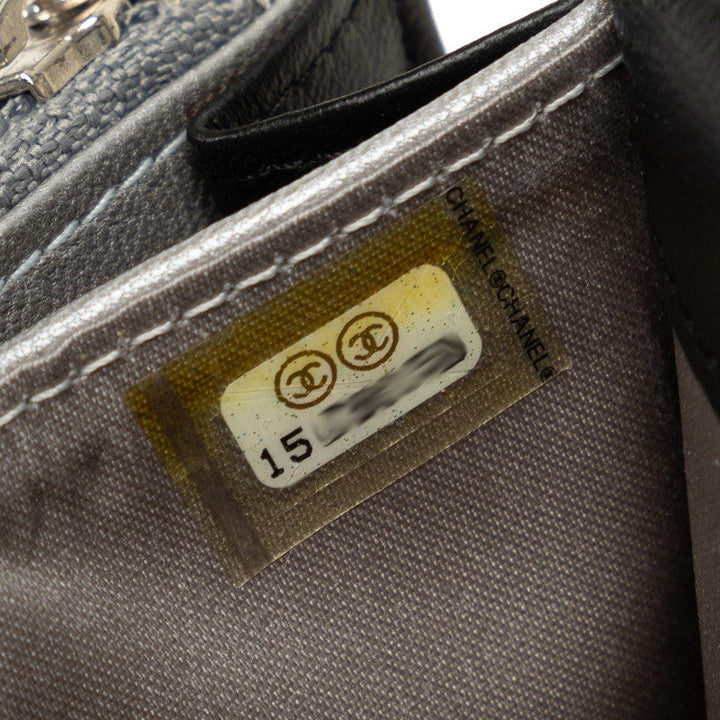 Top Quality Chanel CAMERIA COCOMARK Long Wallet Black   CHANEL