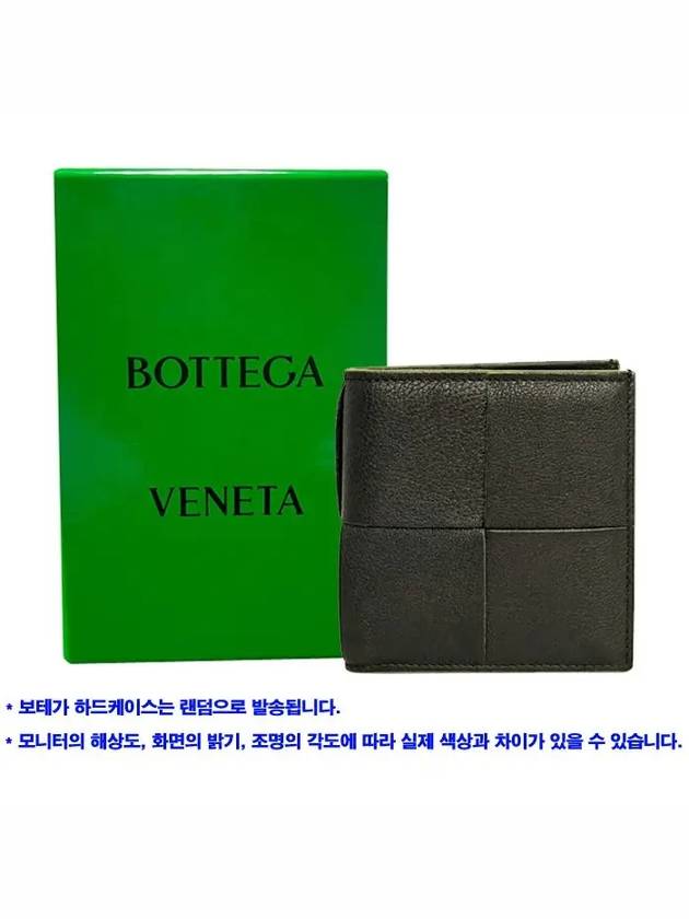 Bottega veneta Slim Intrecciato Bi-Fold Wallet Black Parakeet