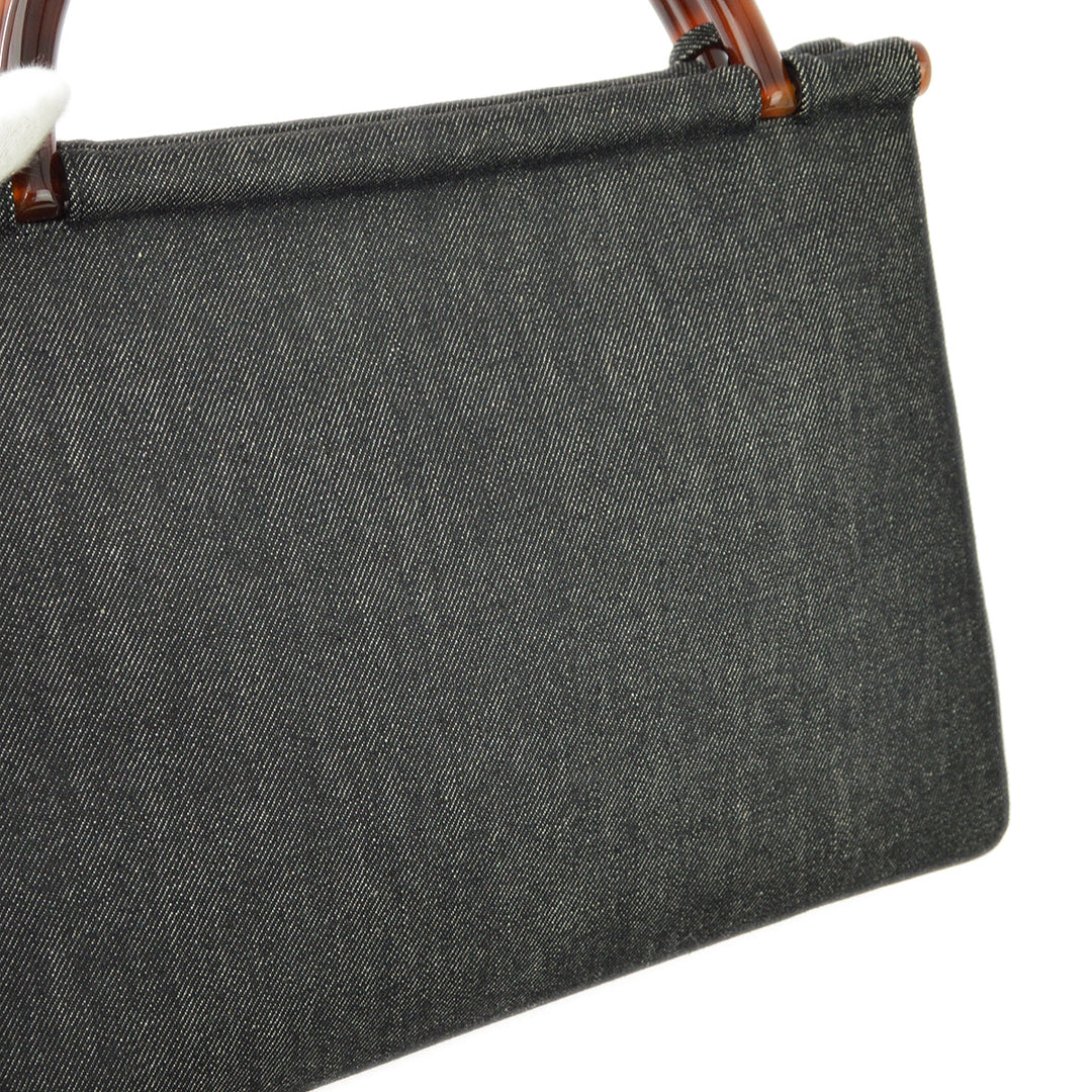 Top Quality Chanel Black Denim Handbag