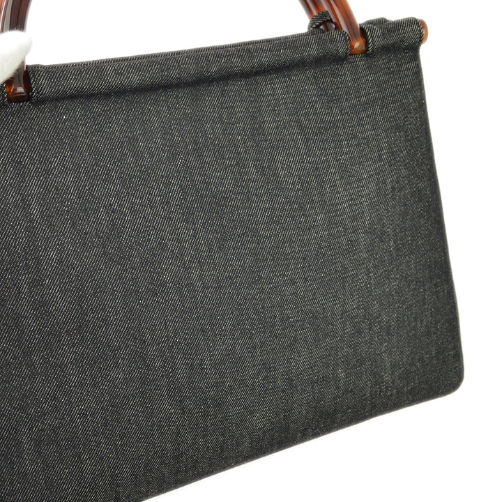 Top Quality Chanel Black Denim Handbag