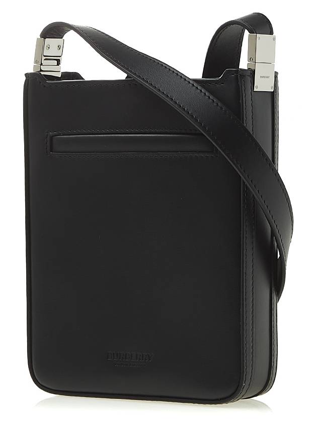 Burberry Olympia Embossed Logo Mini Leather Cross Bag Black