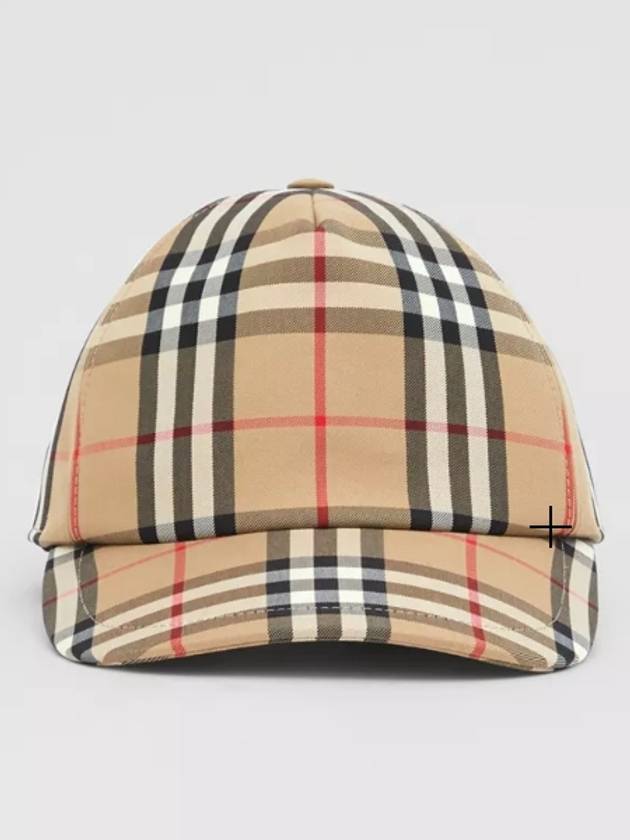 Burberry logo applique vintage check ball cap beige