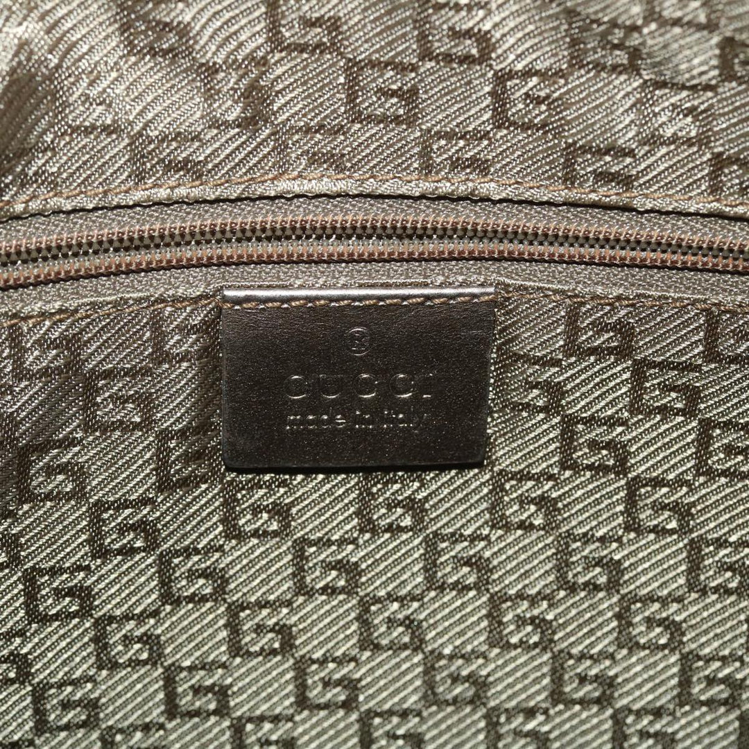 GUCCI Sherry Line Shoulder Bag Canvas Gold  ac1764