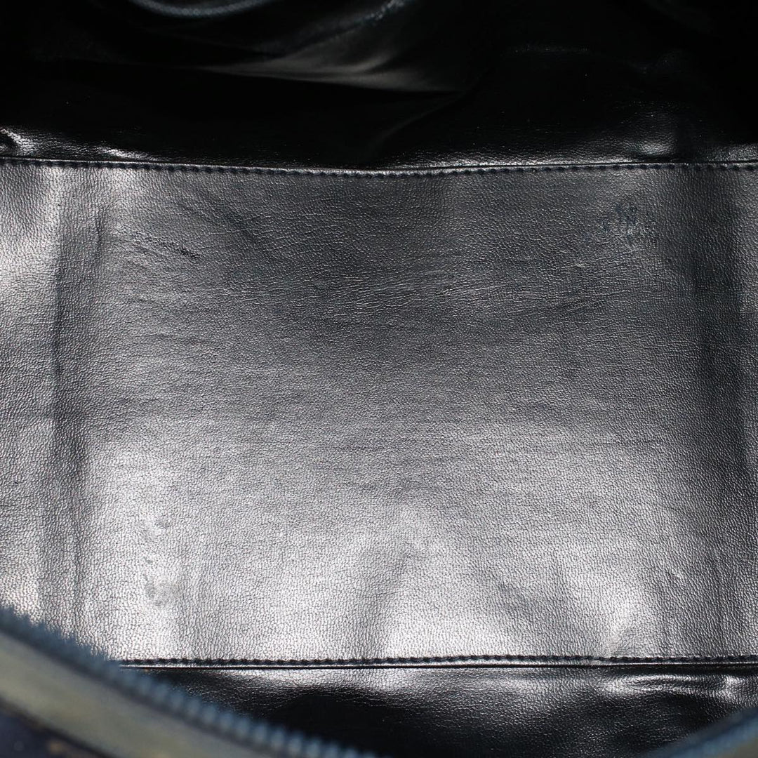 Celine C Macadam Boston Bag Suede Leather Navy  ac2168