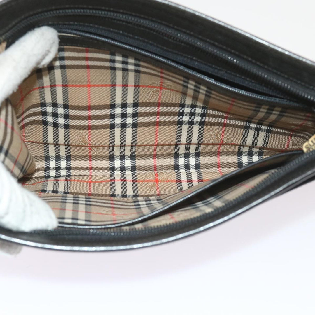 BURBERRY Nova Check Clutch Key Case Wallet Leather 3set Black Auth Ac2238
