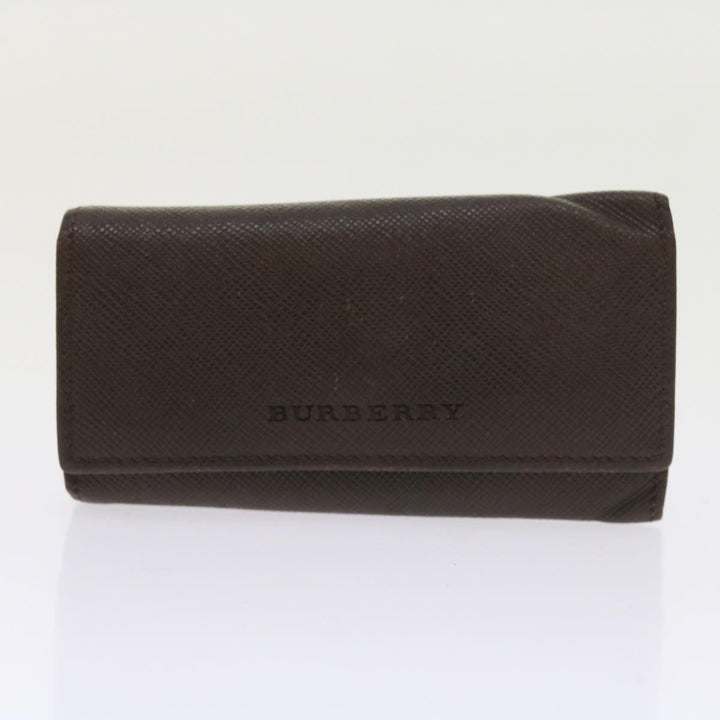 BURBERRY Nova Check Clutch Key Case Wallet Leather 3set Black Auth Ac2238
