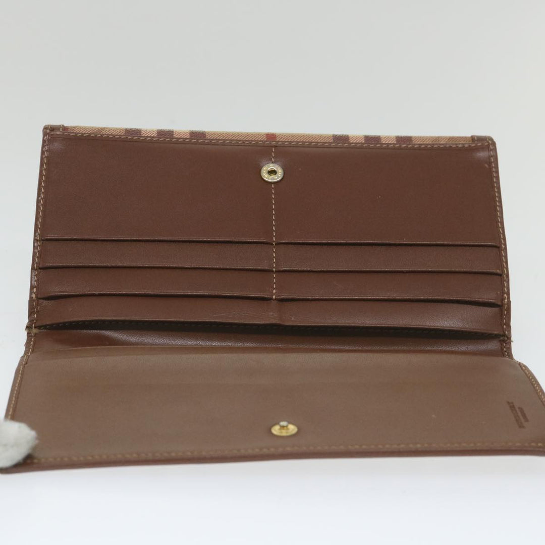BURBERRYSs Nova Check Clutch Bag Leather 3Set Black Red Beige Auth ac2312