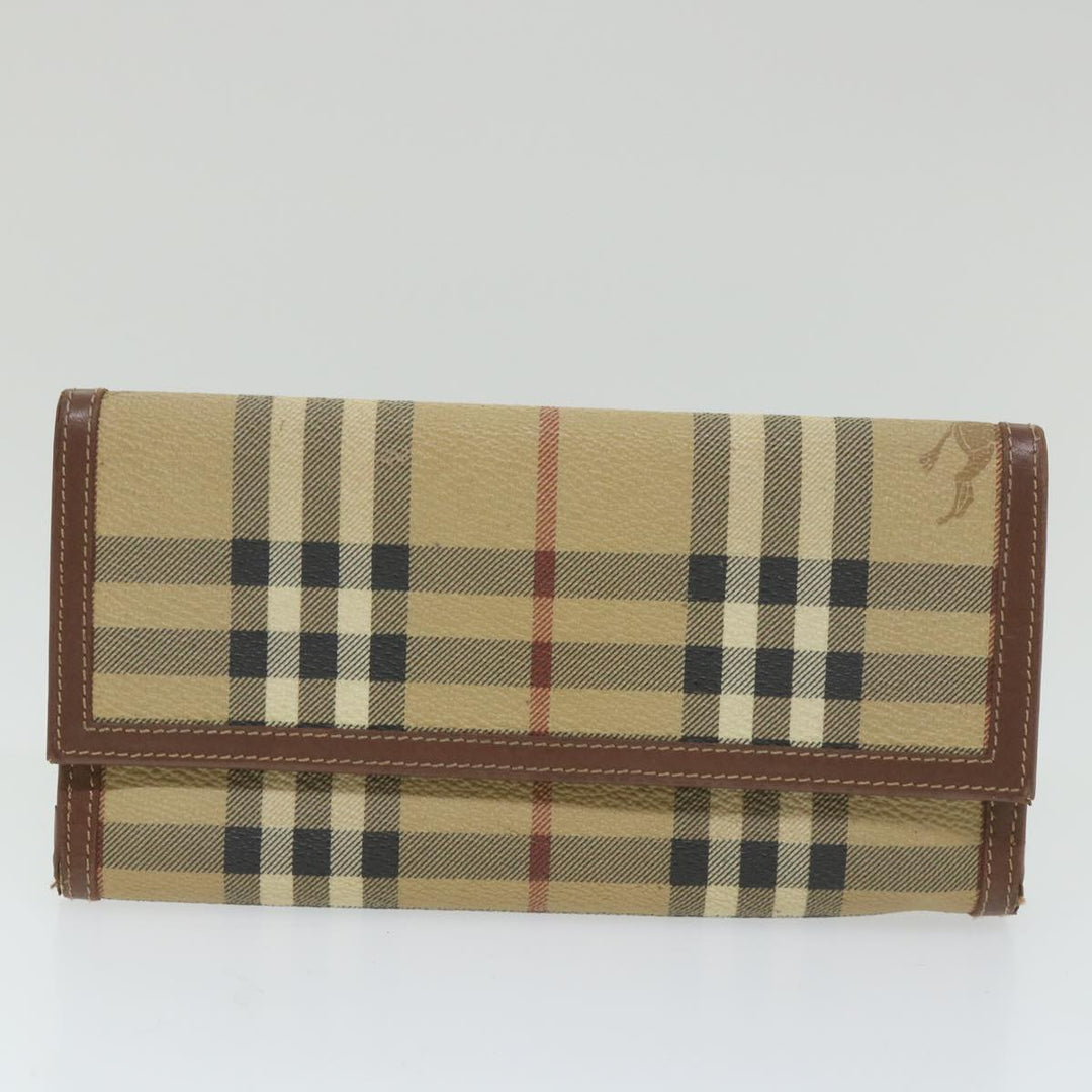 BURBERRYSs Nova Check Clutch Bag Leather 3Set Black Red Beige Auth ac2312