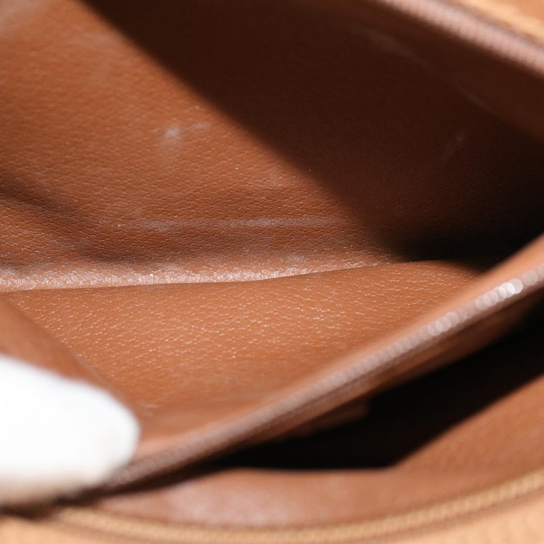 BURBERRYSs Nova Check Shoulder Bag PVC Leather Beige Auth ac2479