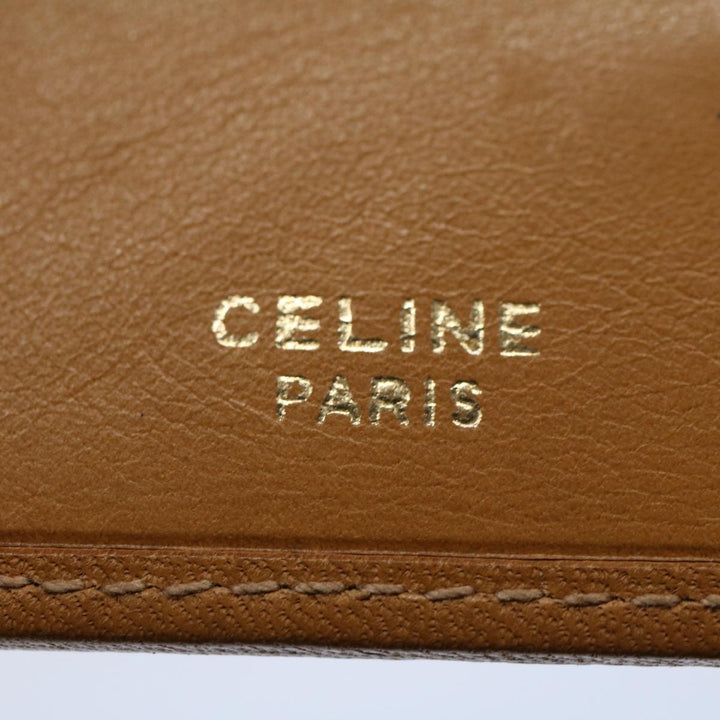 Celine Macadam Canvas Wallet PVC Leather Brown Auth ac2489