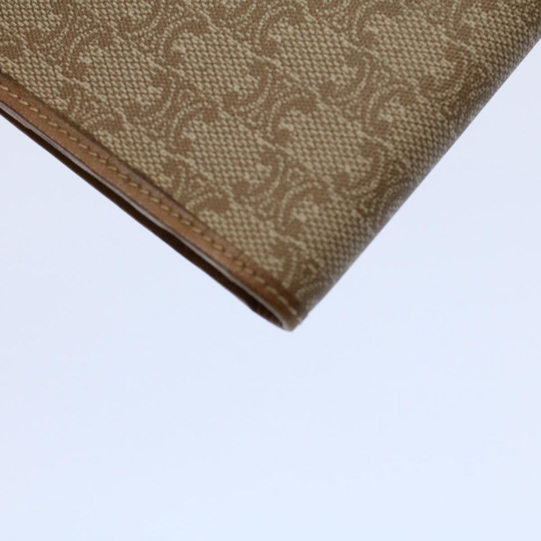Celine Macadam Canvas Wallet PVC Leather Brown Auth ac2490