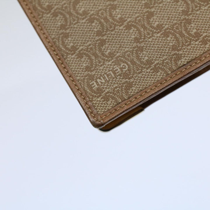 Celine Macadam Canvas Wallet PVC Leather Brown Auth ac2490