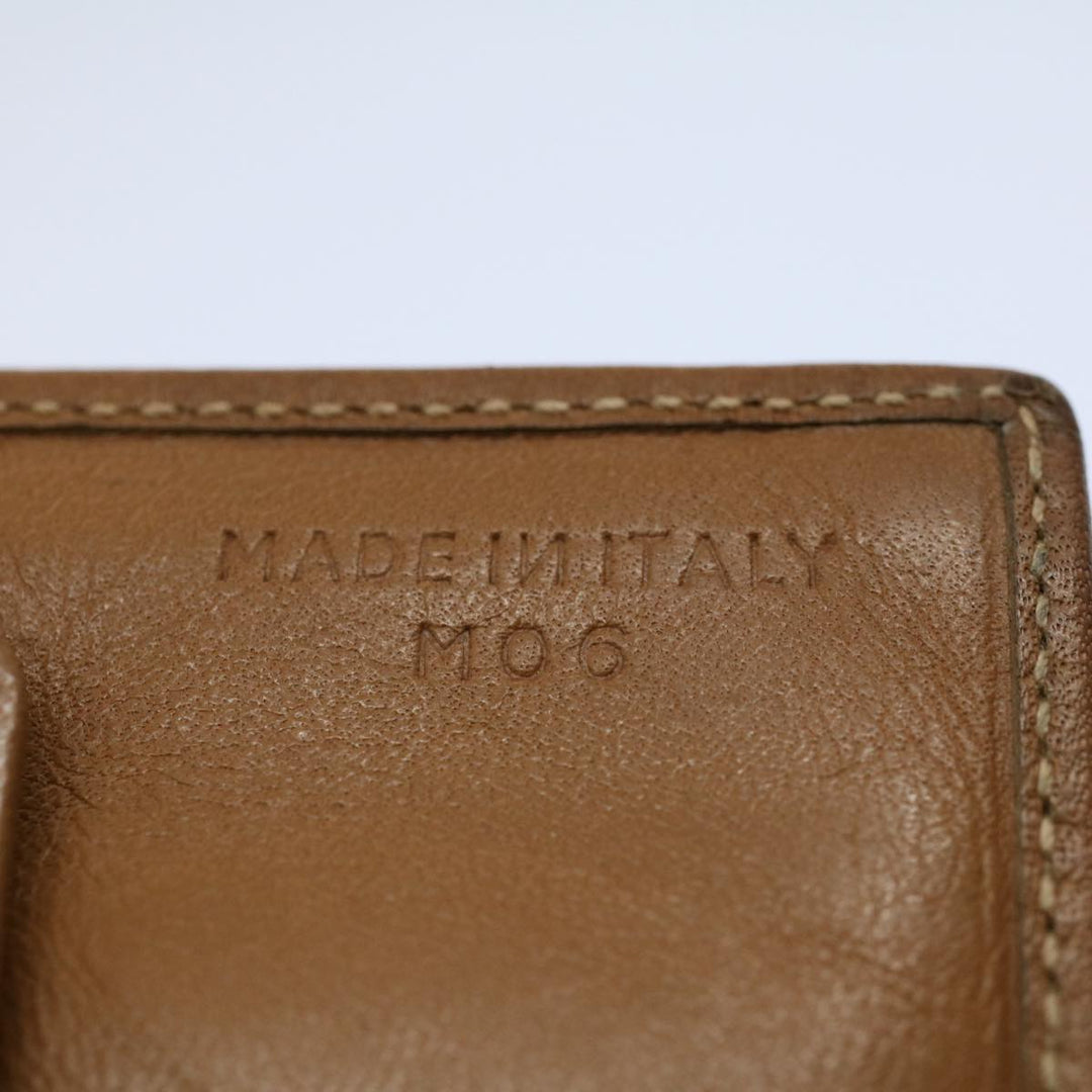 Celine Macadam Canvas Wallet PVC Leather Brown Auth ac2490