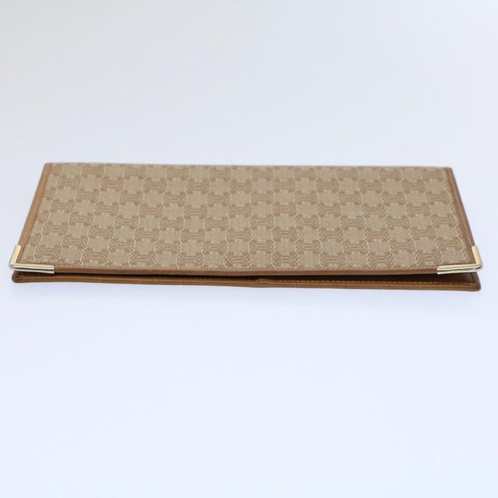 Celine Macadam Canvas Wallet PVC Leather Brown Auth ac2490