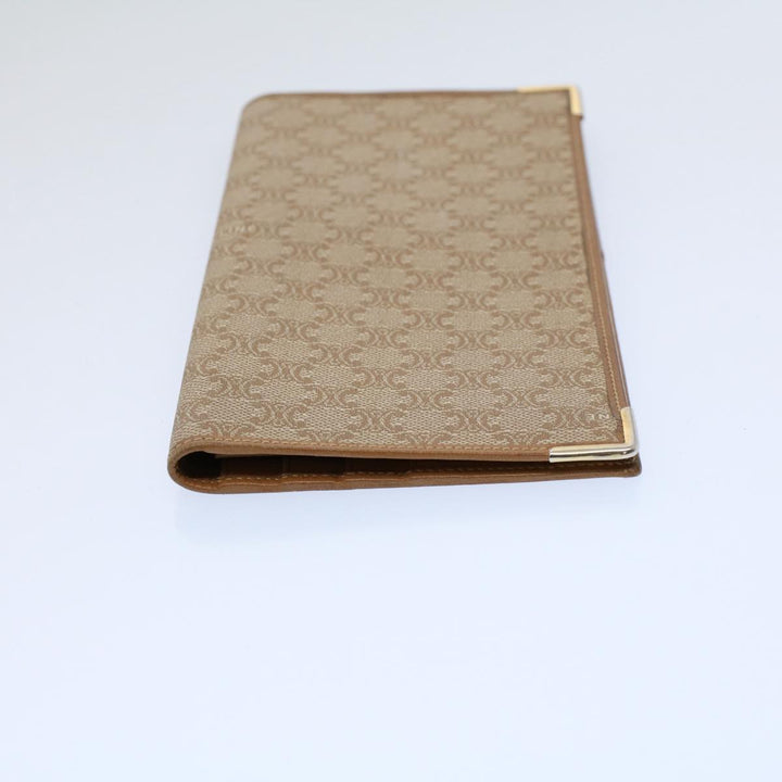 Celine Macadam Canvas Wallet PVC Leather Brown Auth ac2490