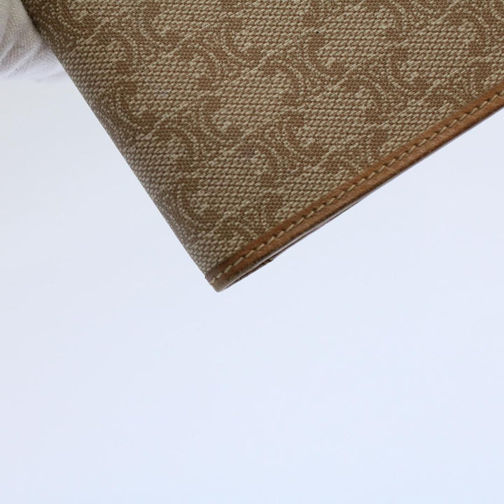 Celine Macadam Canvas Wallet PVC Leather Brown Auth ac2490