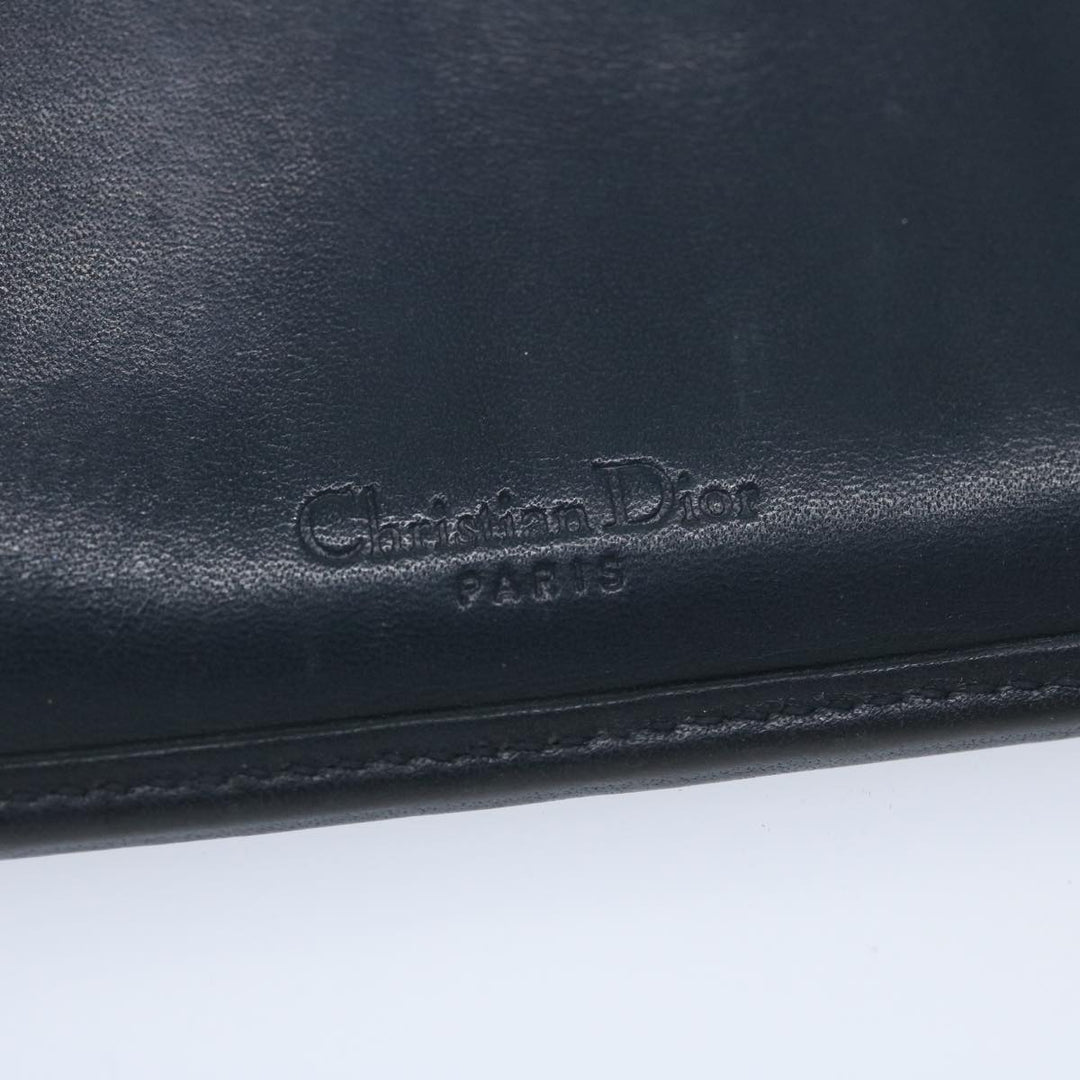 CHRISTIAN Top quality Dior Trotter Canvas Long Wallet Navy Auth ac2496