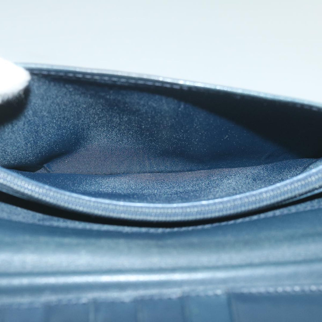 CHRISTIAN Top quality Dior Trotter Canvas Long Wallet Navy Auth ac2496