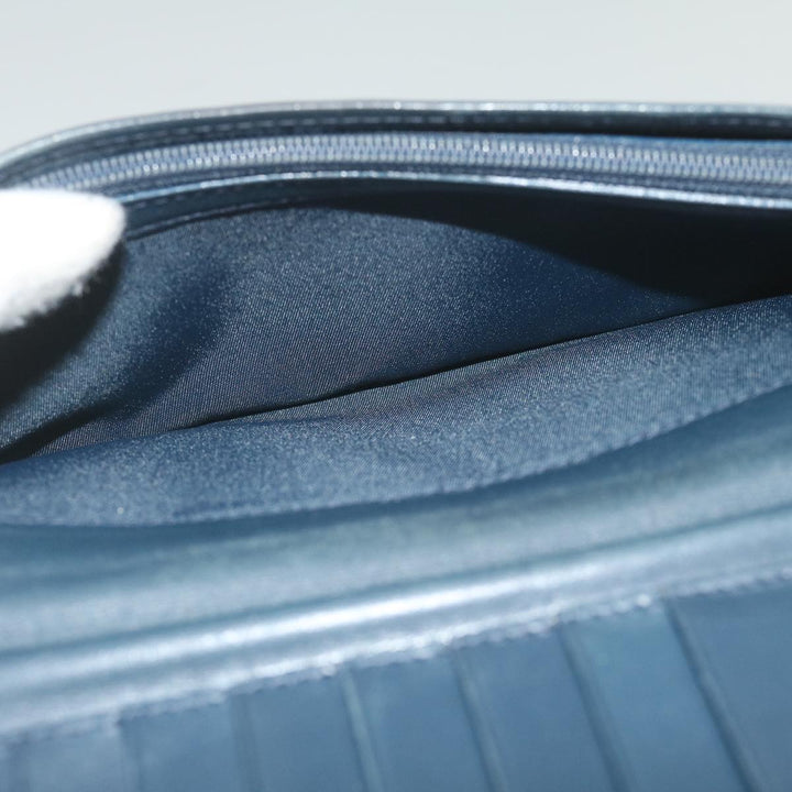 CHRISTIAN Top quality Dior Trotter Canvas Long Wallet Navy Auth ac2496