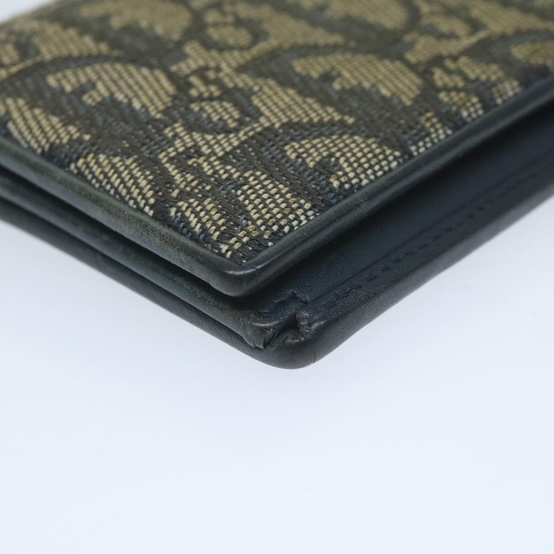 CHRISTIAN Top quality Dior Trotter Canvas Long Wallet Navy Auth ac2496