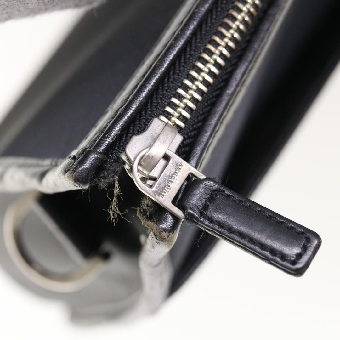 Burberry Hand Bag Nylon Black Auth ac2627
