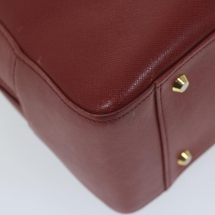 Burberry Shoulder Bag Leather Red Auth ac2696