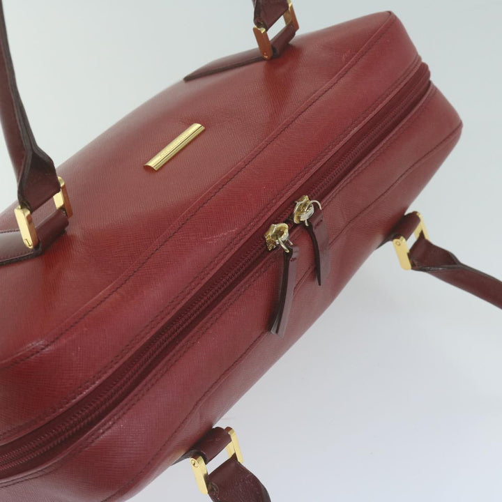 Burberry Shoulder Bag Leather Red Auth ac2696