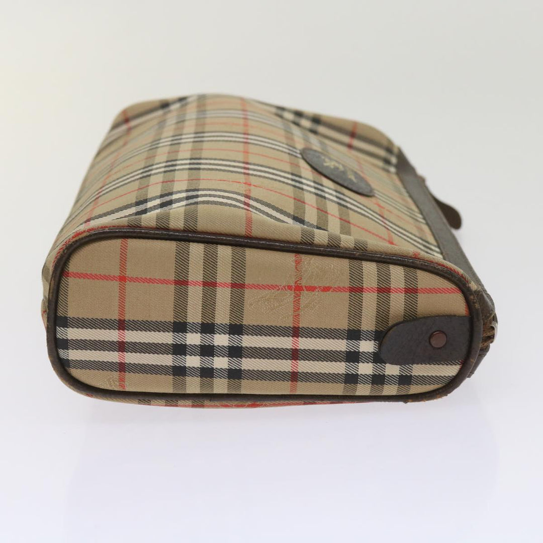 BurberrySs Nova Check Clutch Bag Canvas 2Set Beige Brown Auth ac2698