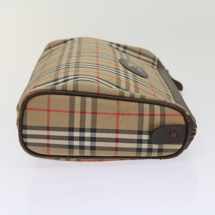 BurberrySs Nova Check Clutch Bag Canvas 2Set Beige Brown Auth ac2698