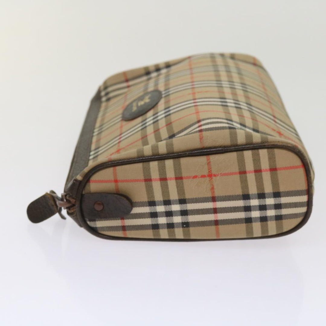 BurberrySs Nova Check Clutch Bag Canvas 2Set Beige Brown Auth ac2698