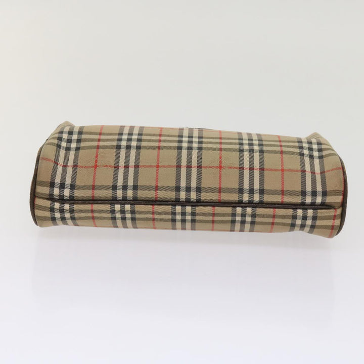 BurberrySs Nova Check Clutch Bag Canvas 2Set Beige Brown Auth ac2698