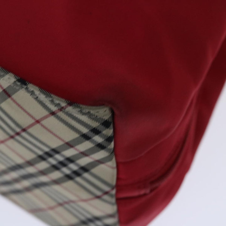 Top Quality Burberry Nova Check Hand Bag Nylon Red Auth ac2835
