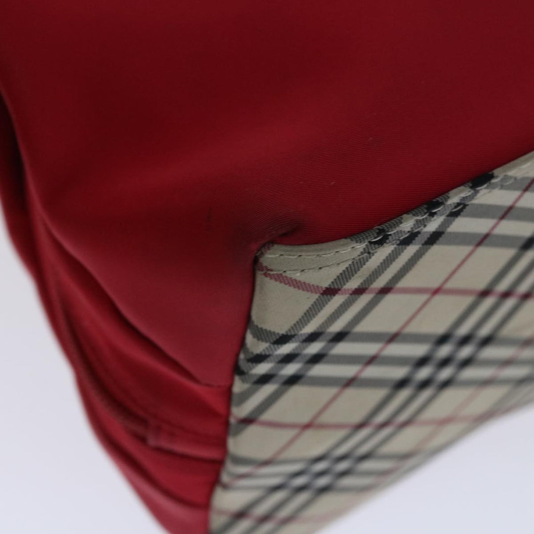 Top Quality Burberry Nova Check Hand Bag Nylon Red Auth ac2835