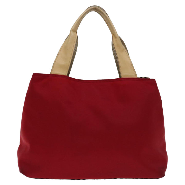 Top Quality Burberry Nova Check Hand Bag Nylon Red Auth ac2835