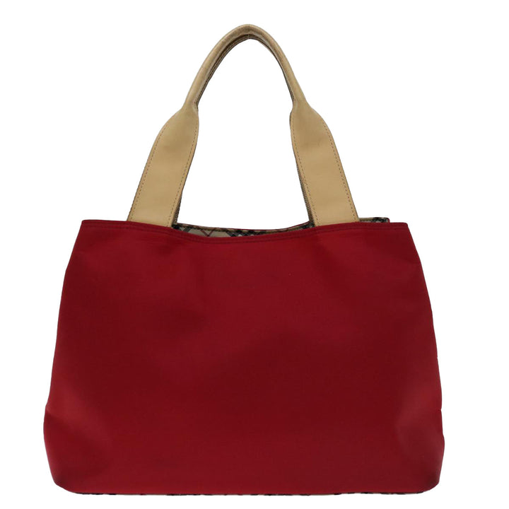 Top Quality Burberry Nova Check Hand Bag Nylon Red Auth ac2835
