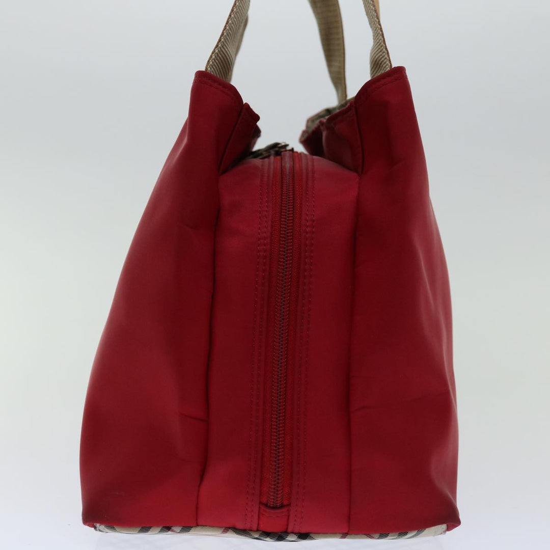 Top Quality Burberry Nova Check Hand Bag Nylon Red Auth ac2835