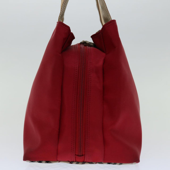 Top Quality Burberry Nova Check Hand Bag Nylon Red Auth ac2835
