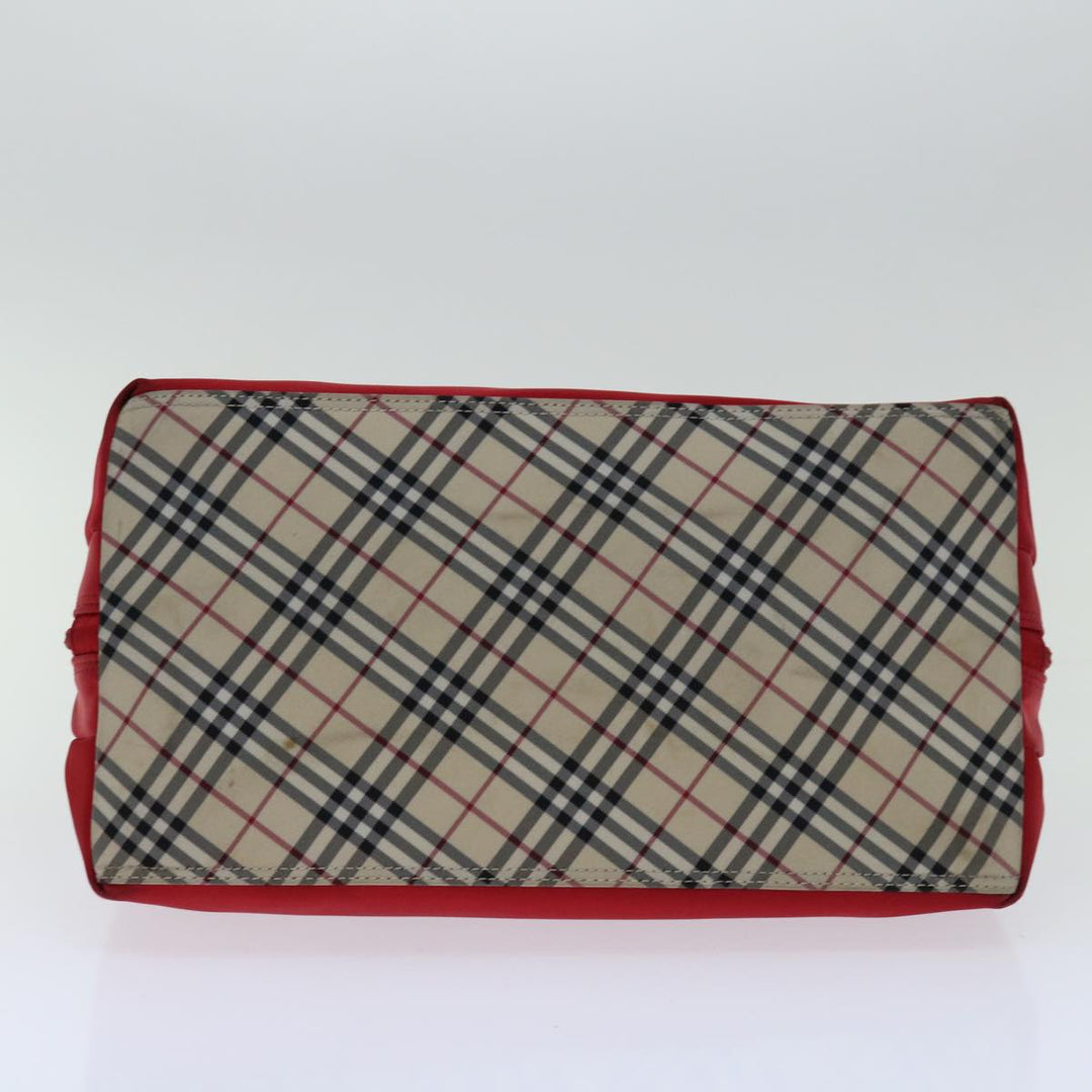 Top Quality Burberry Nova Check Hand Bag Nylon Red Auth ac2835