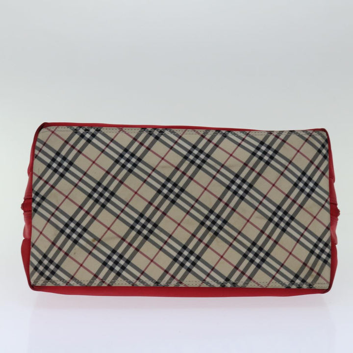 Top Quality Burberry Nova Check Hand Bag Nylon Red Auth ac2835