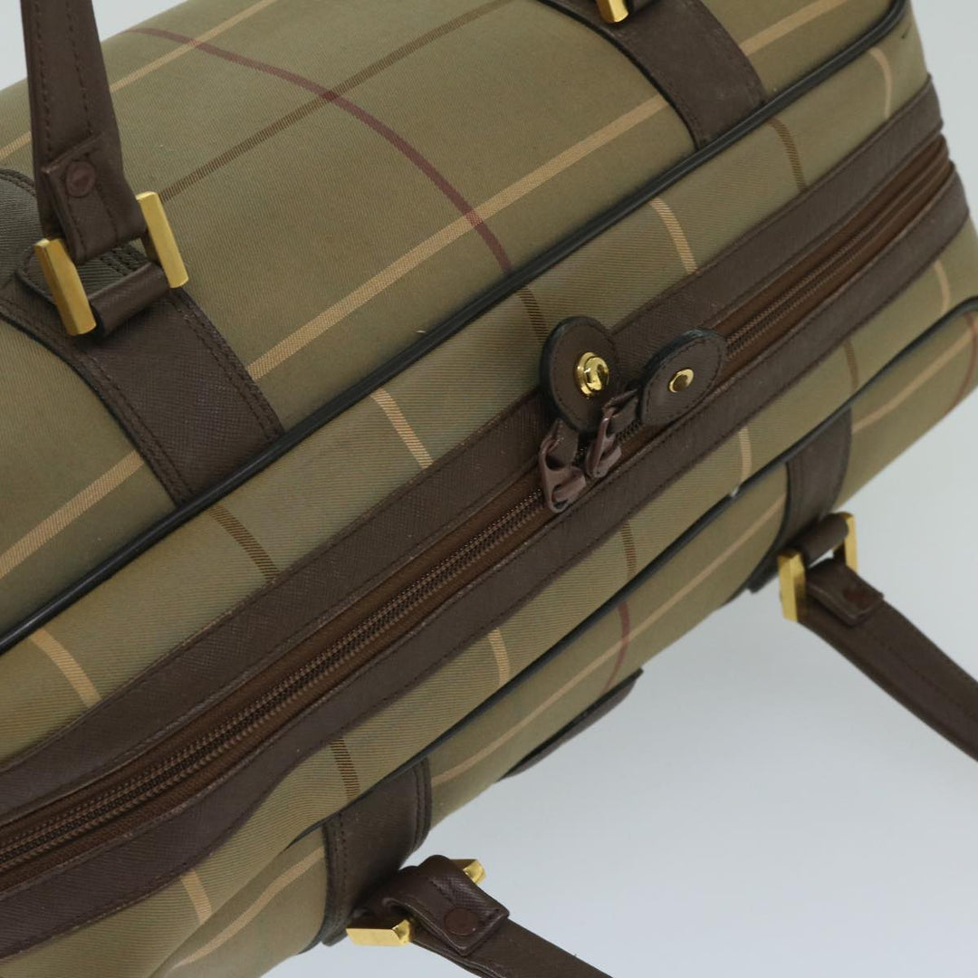 BurberrySs Nova Check Boston Bag Canvas Beige Auth ac2836